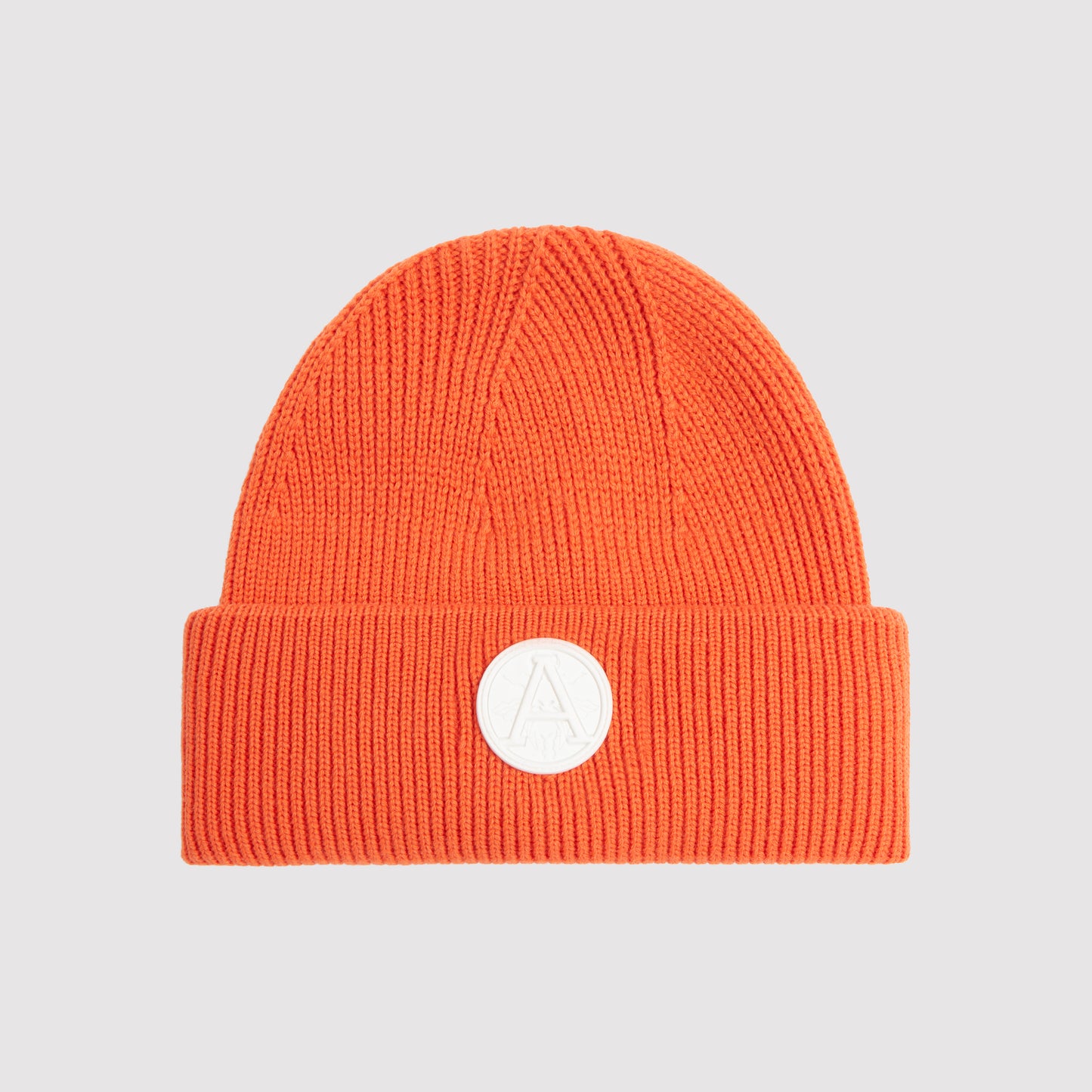 Badge Beanie in Orange