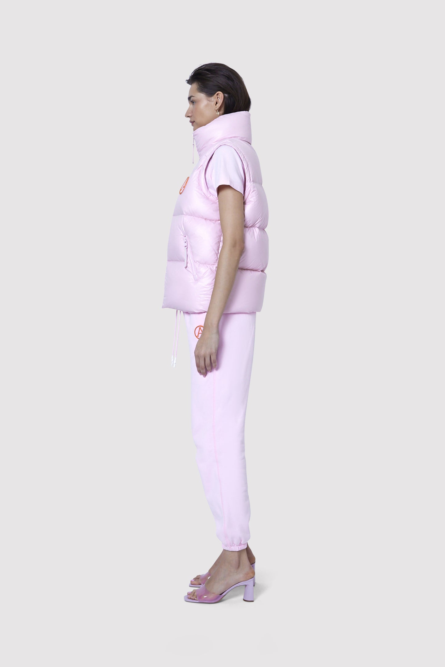Women's Gilet in Baby Pink