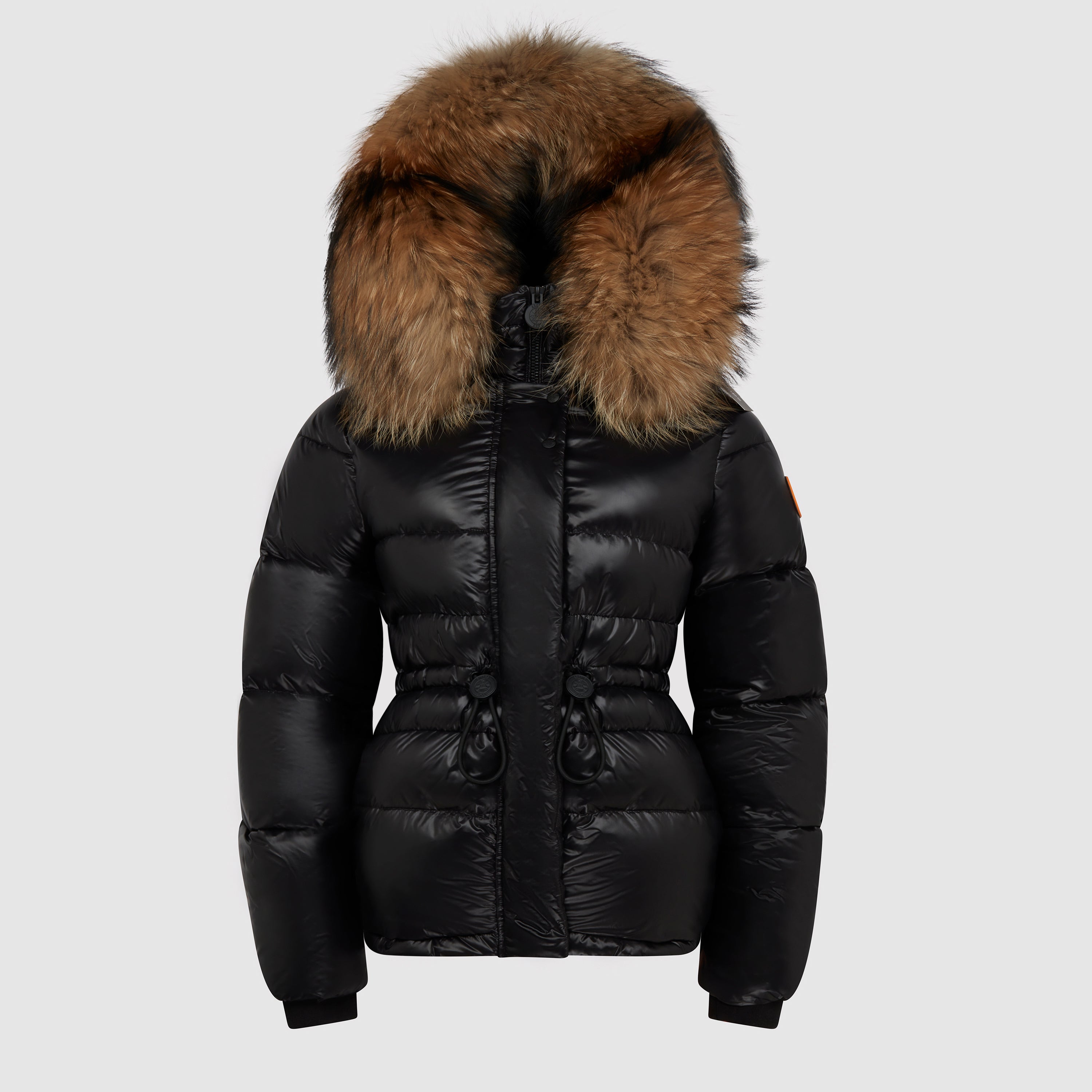 Women's London Puffer with Fur in Black – Arctic Army