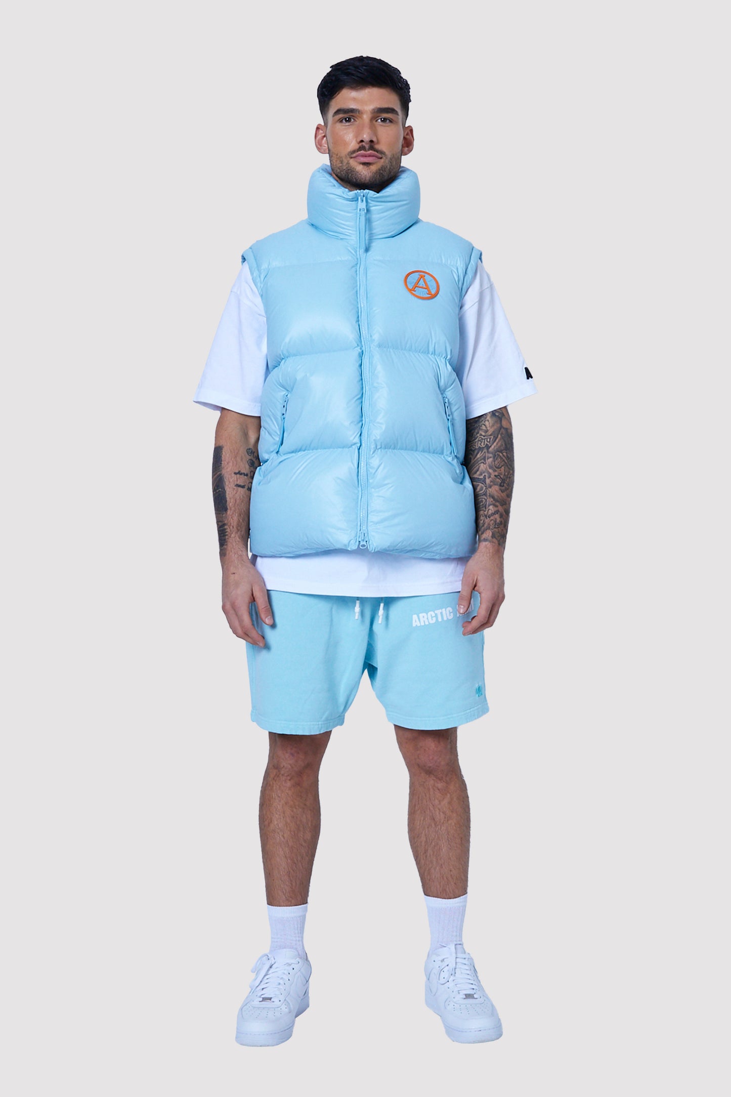Men's Gilet in Baby Blue