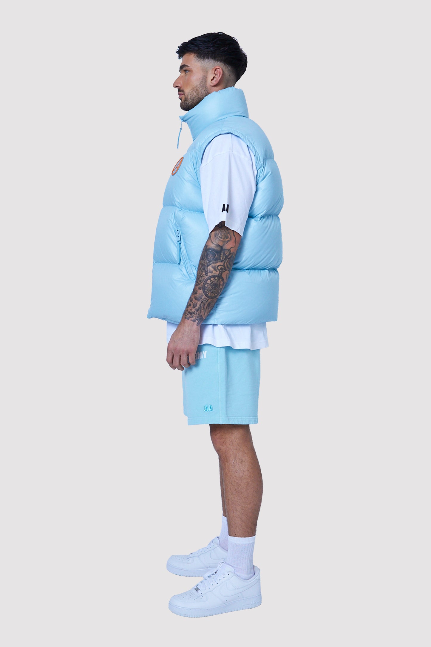 Men's Gilet in Baby Blue
