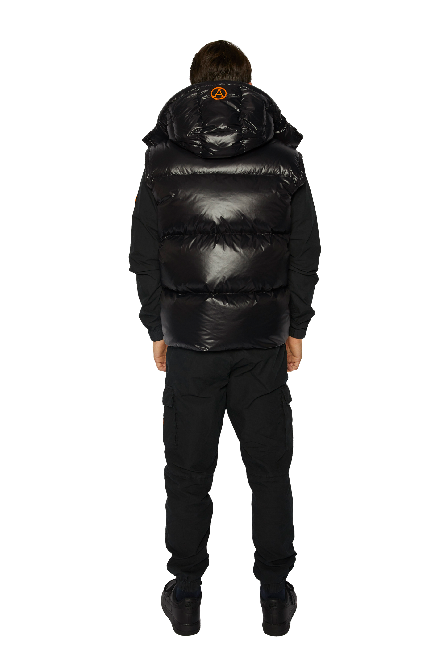 Men's Hooded Gilet in Black