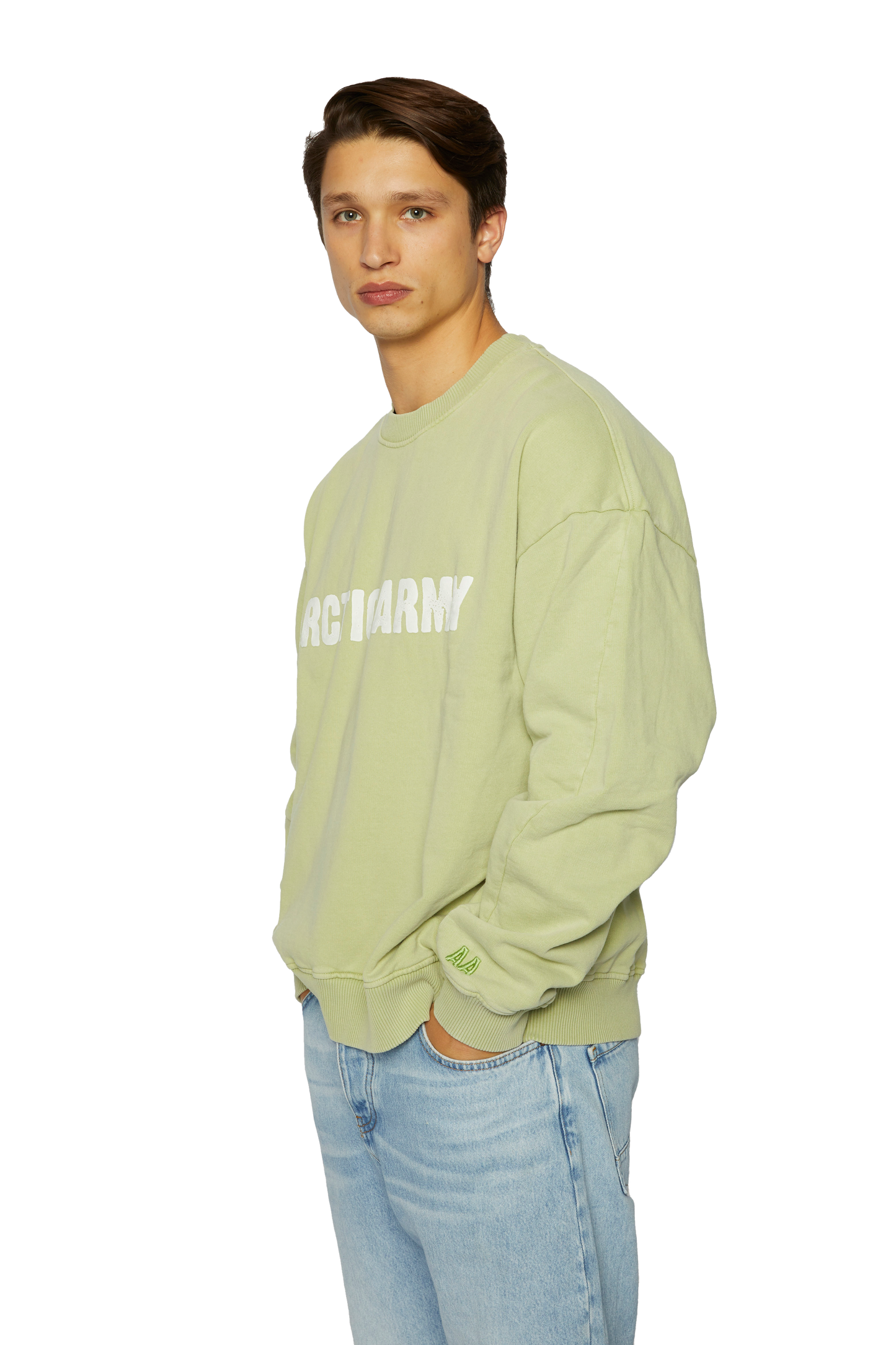 Men's AA Sweatshirt in Washed Pistachio