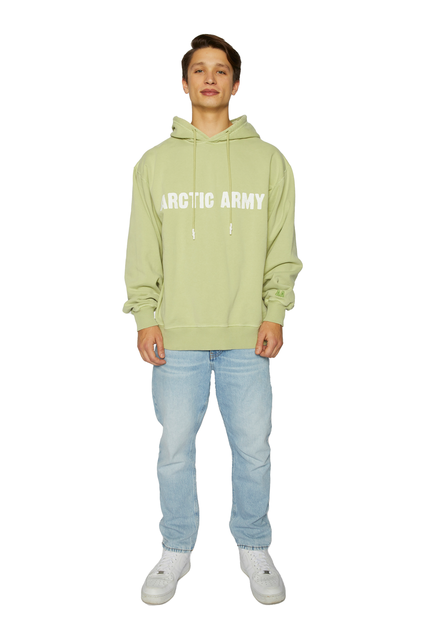Men's AA Hoodie in Washed Pistachio