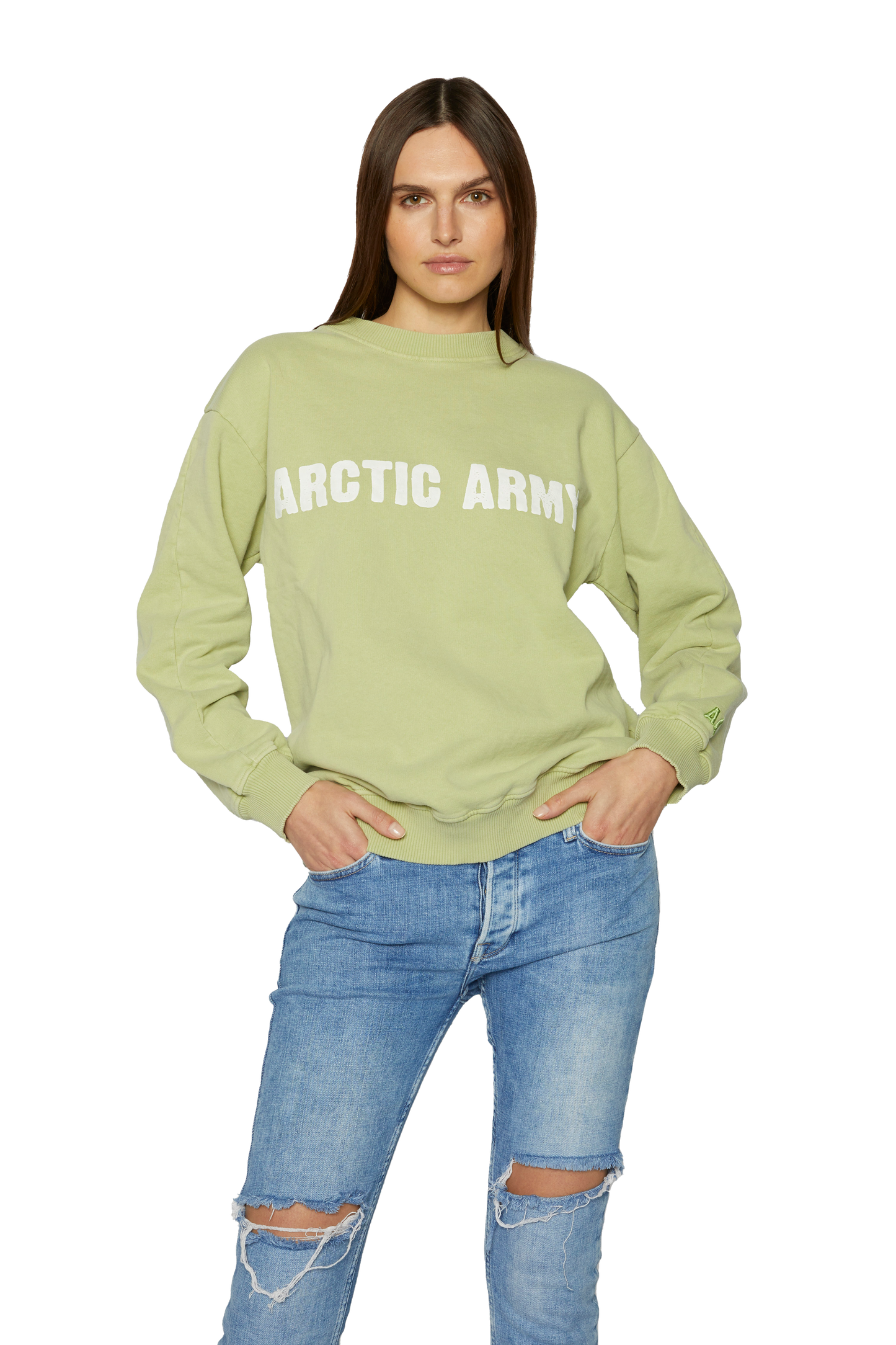Women's AA Sweatshirt in Washed Pistachio