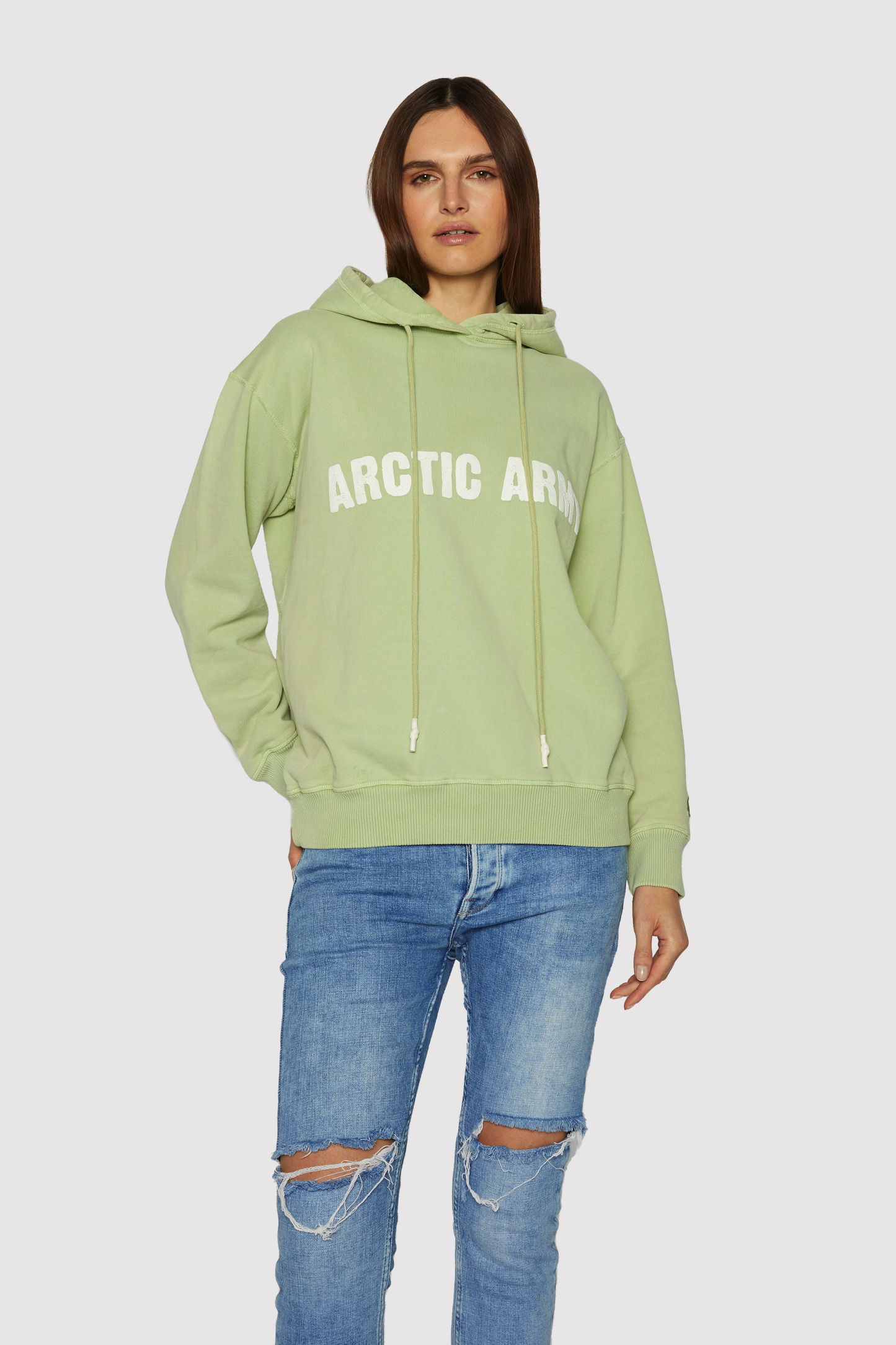 Women's AA Hoodie in Washed Pistachio