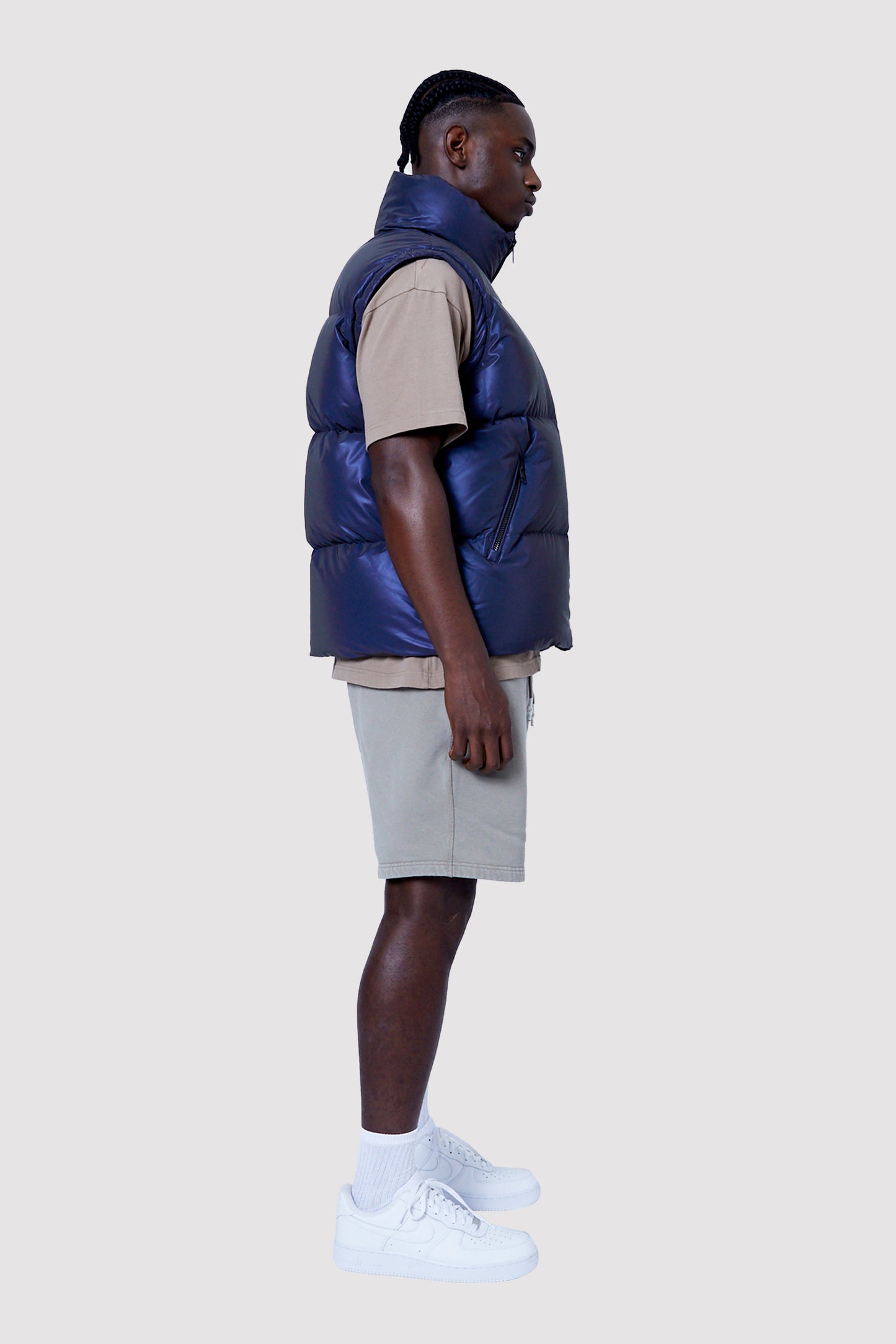 Men's Gilet in Navy Reflective