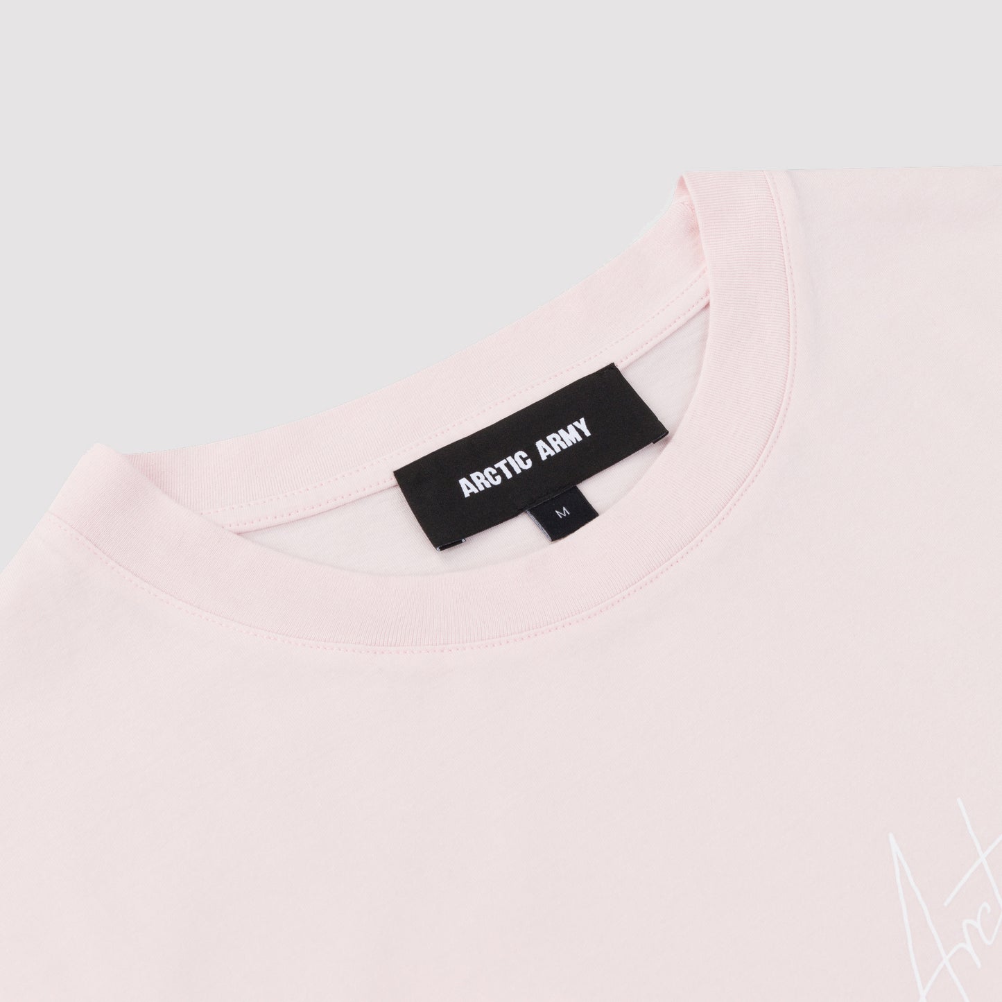 Script T-Shirt in Bleach Pink