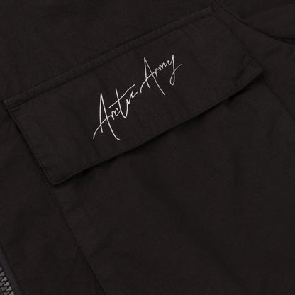 Script Cargo Shirt in Black