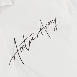 Script Bowling Shirt in White