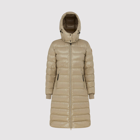 Women's Arctic Long Puffer in Taupe
