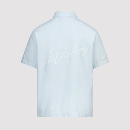 Script Cargo Shirt in Bleach Blue