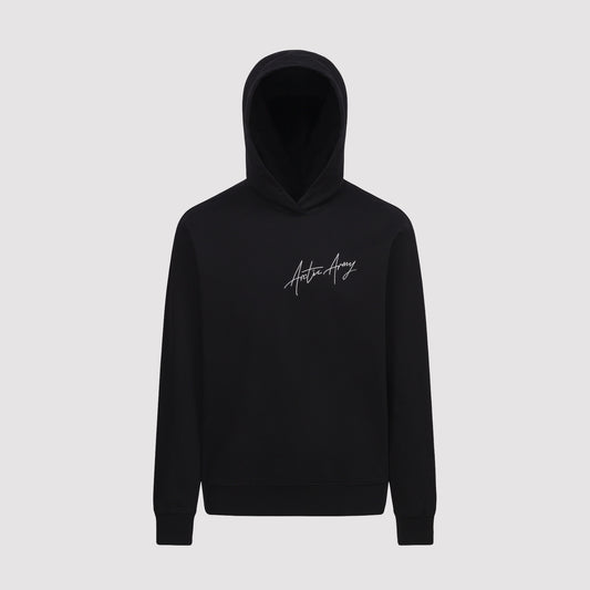 Script Hoodie in Black