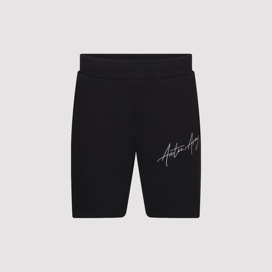 Script Shorts in Black