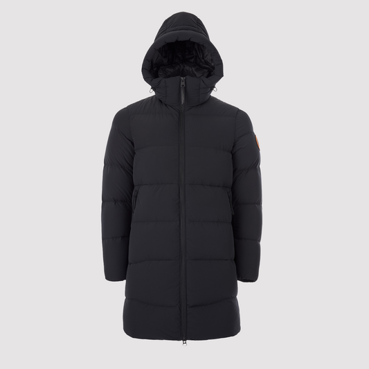 Men's Heavyweight Arctic Long Down Puffer Jacket in Black