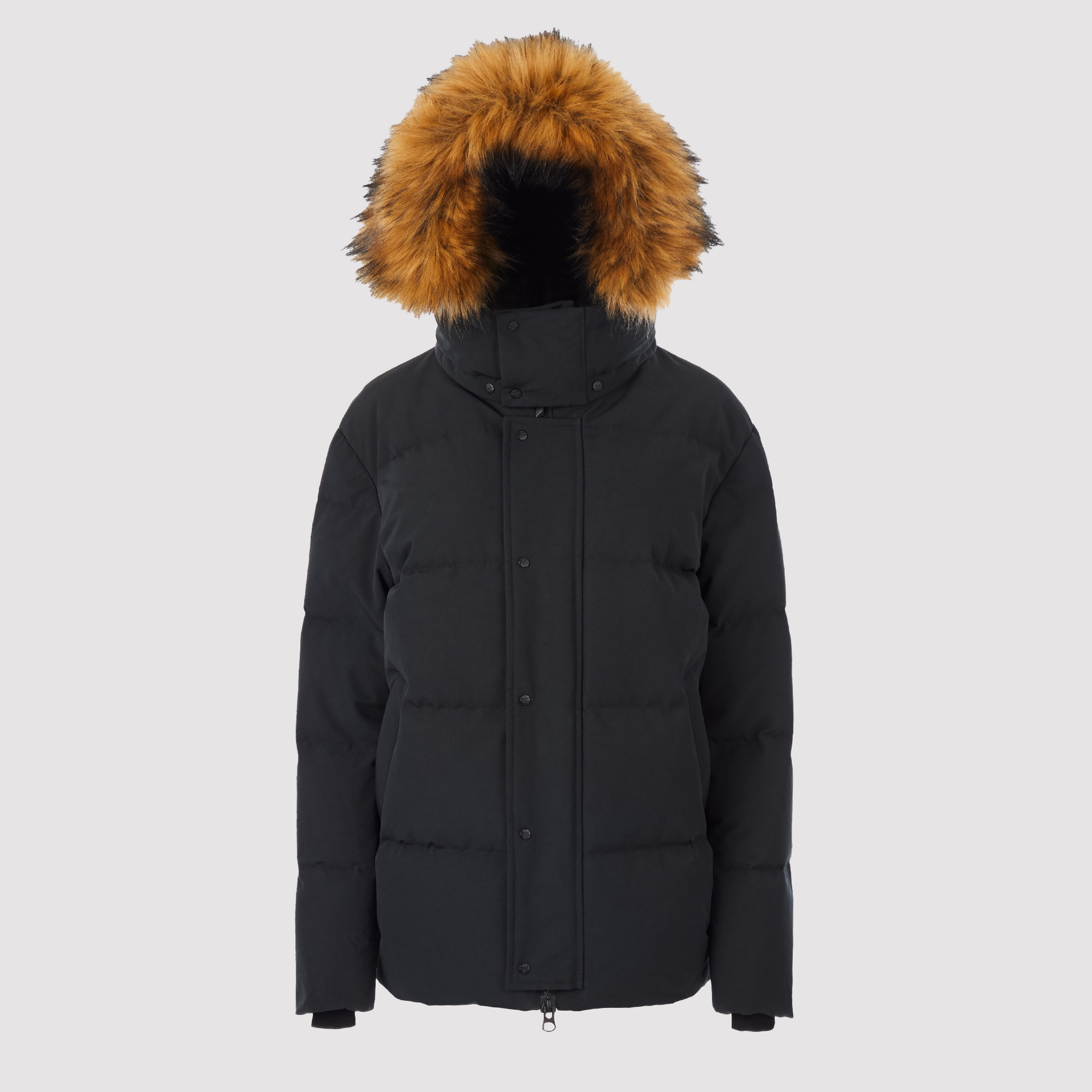 Down jacket with fur hood mens online