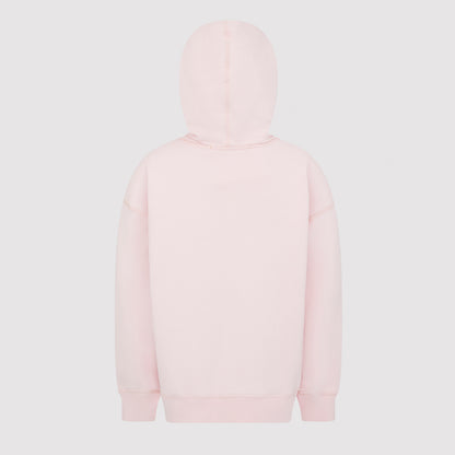 Kids Badge Hoodie in Baby Pink