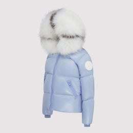 Kids Puffer with Fur in Lilac