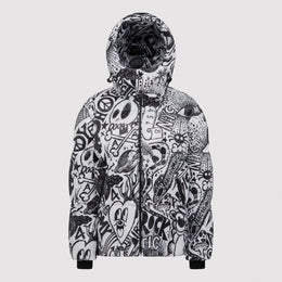 Men's Puffer in Graffiti Print