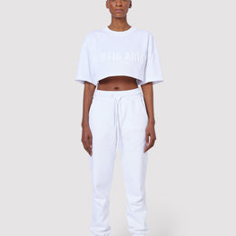 Women's 3D AA Cropped T-Shirt in White