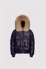Kids Puffer with Fur in Navy