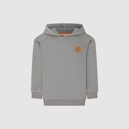 Kids Badge Hoodie in Grey