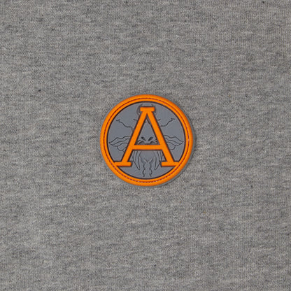 Kids Badge Hoodie in Grey