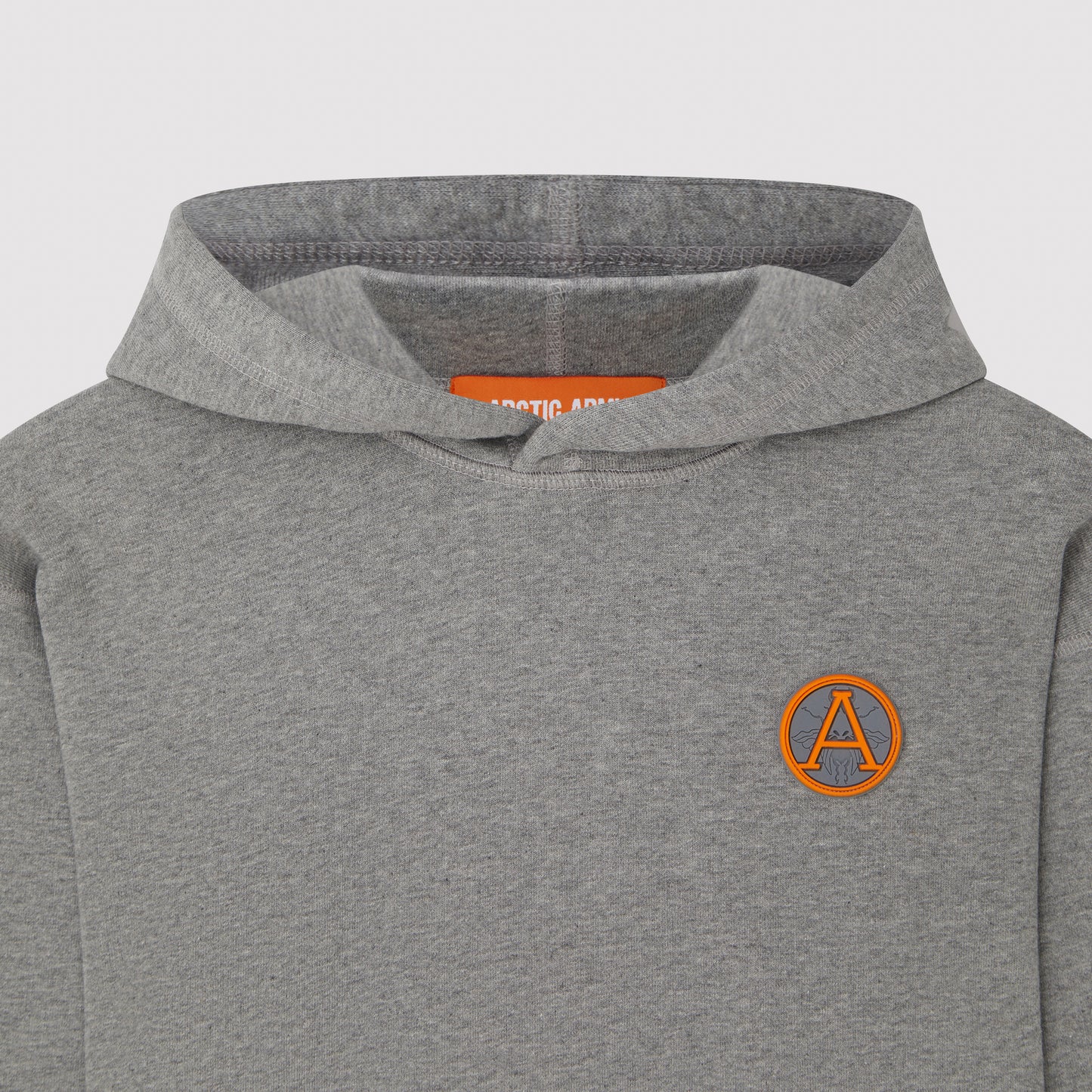 Kids Badge Hoodie in Grey