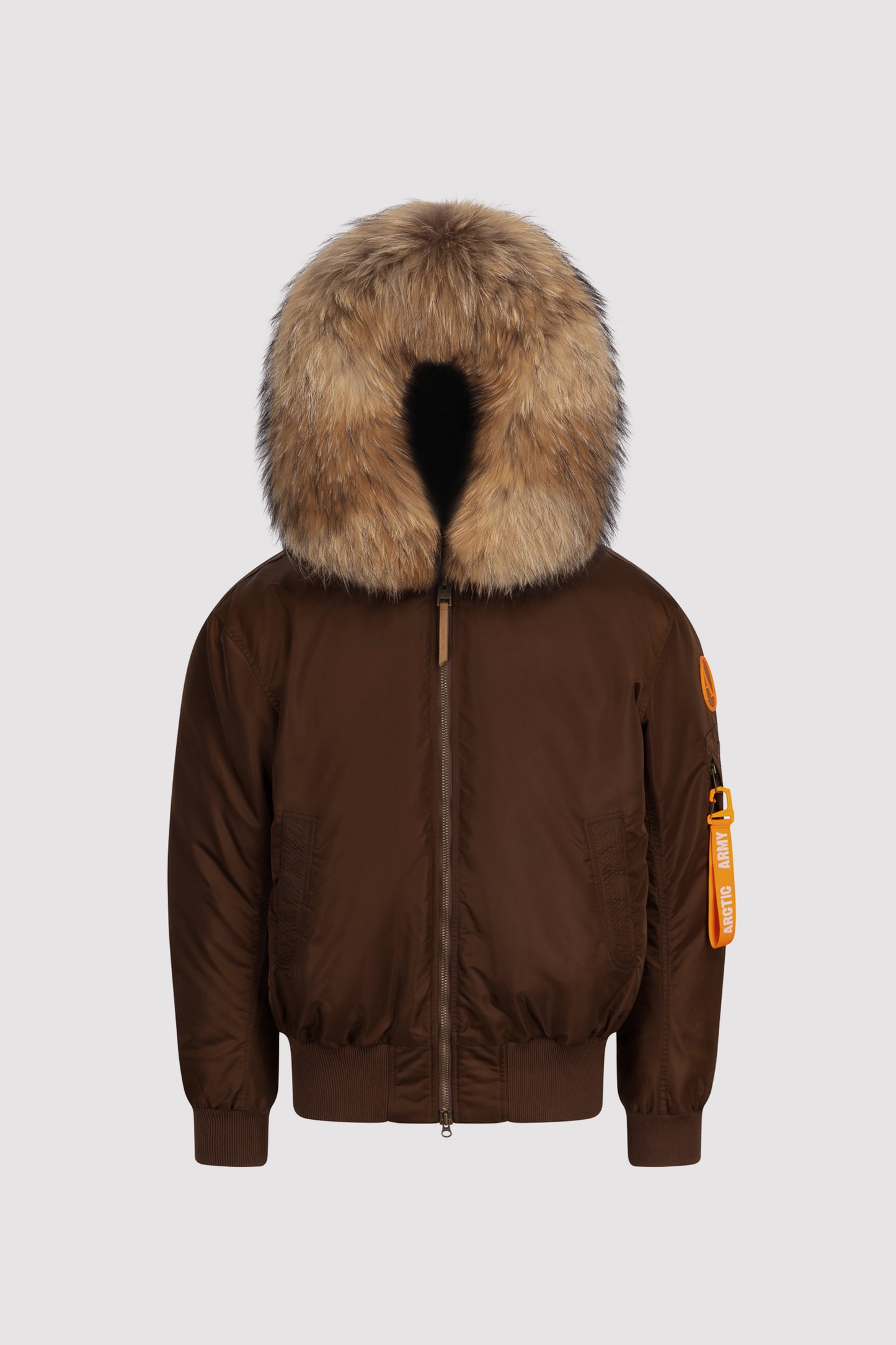 Women's Bomber with Fur in Chocolate