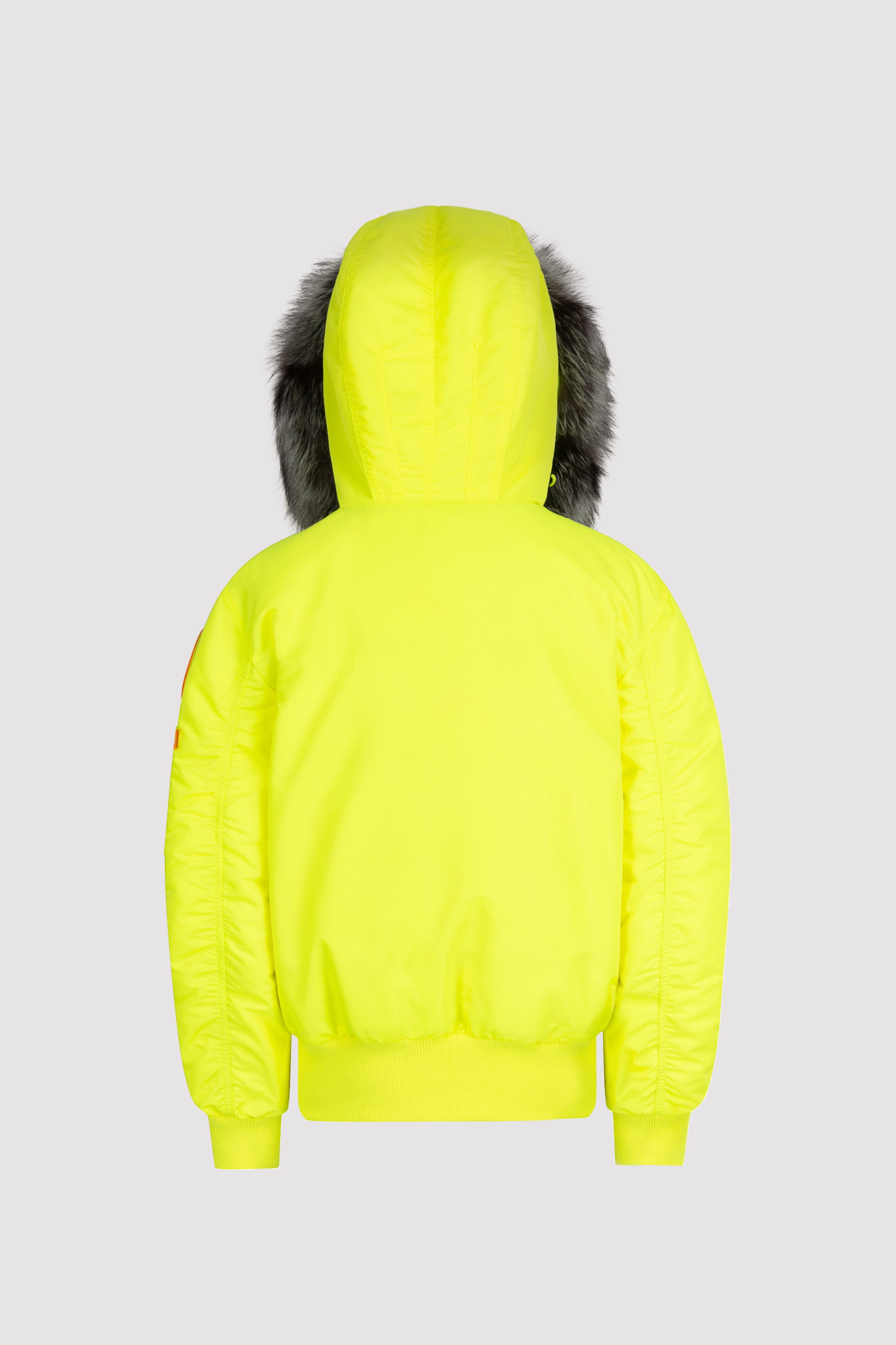 Women s Bomber with Fur in Neon