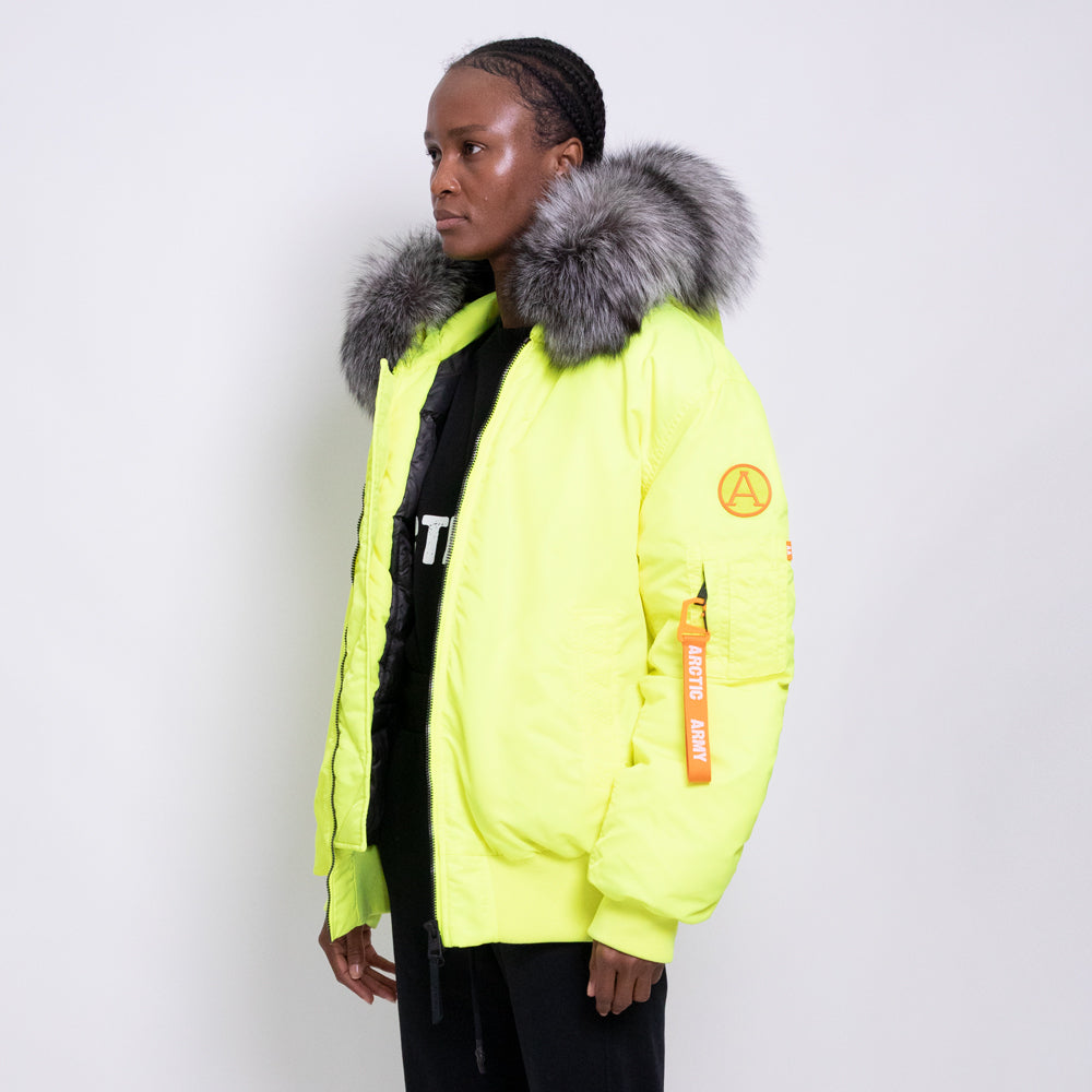 Neon bomber shop jacket womens