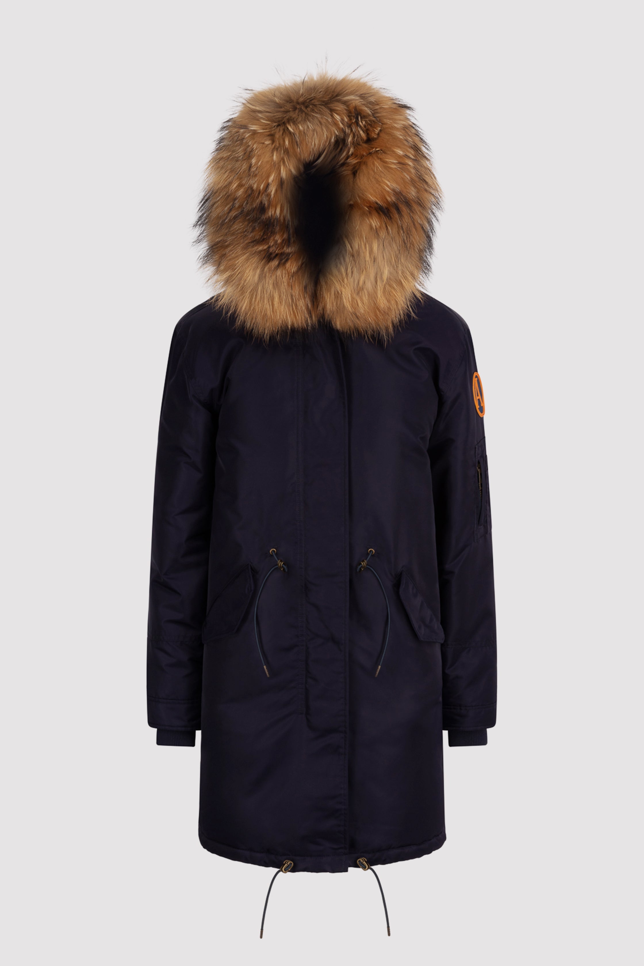 Men s Arctic Army Parka with Fur in Navy