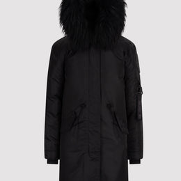 Men's Black Edition Parka with Fur in Black