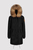 Men's Parka with Fur in Black
