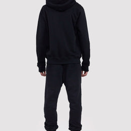 Men's Badge Hoodie in Black
