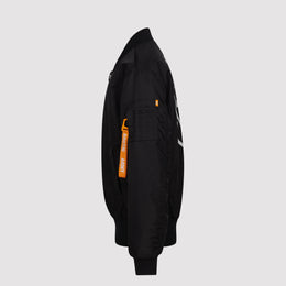 Men's Logo Bomber Jacket in Black