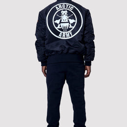Men's Logo Bomber Jacket in Black