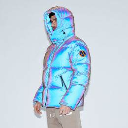 Men's Puffer in Navy Reflective