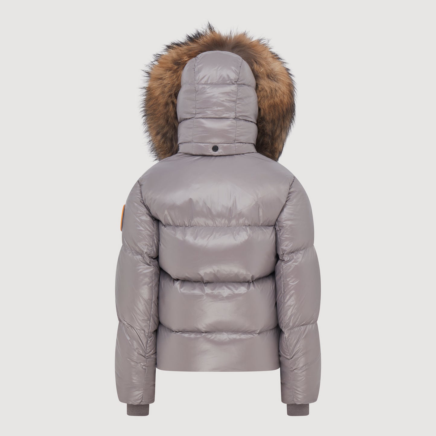 Kids Puffer with Fur in Grey