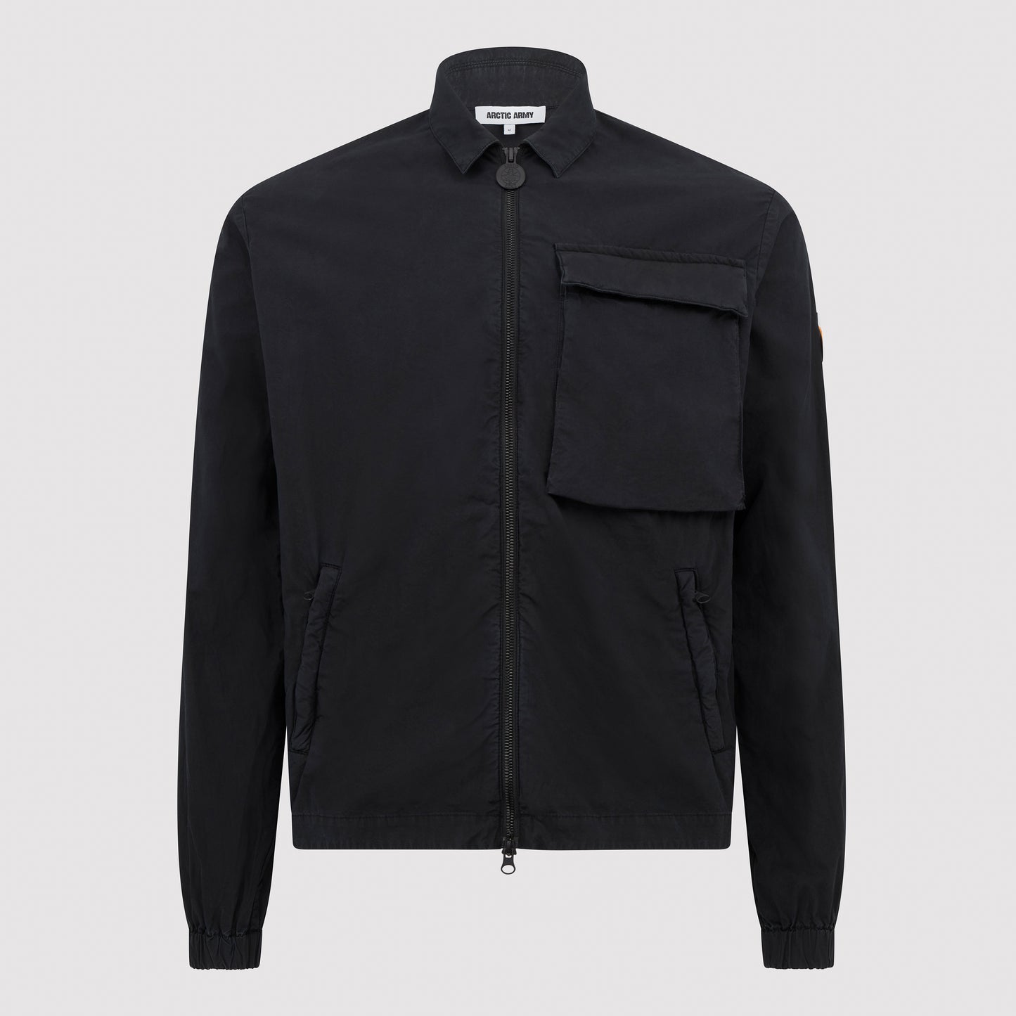 Men's Cargo Pocket LS Shirt in Washed Black