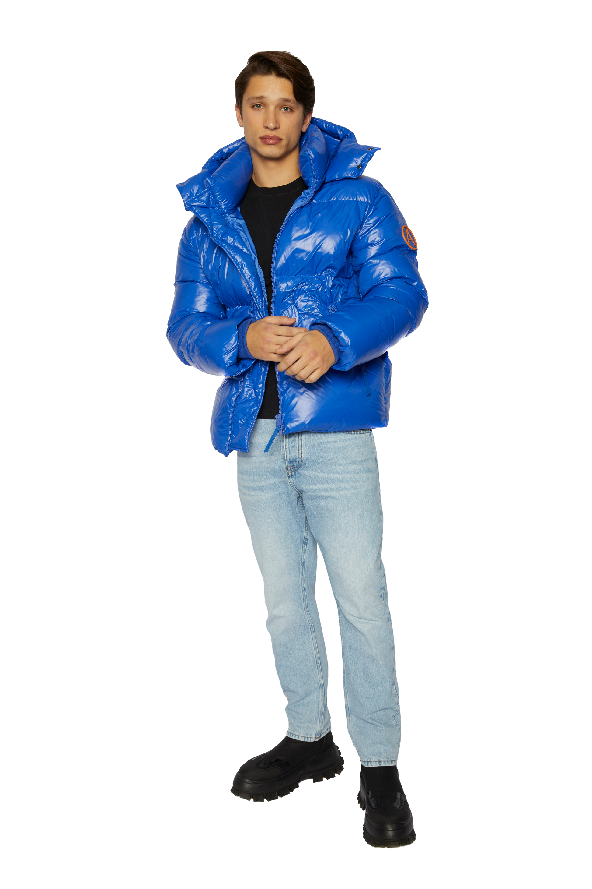 Cobalt blue outlet puffer coat